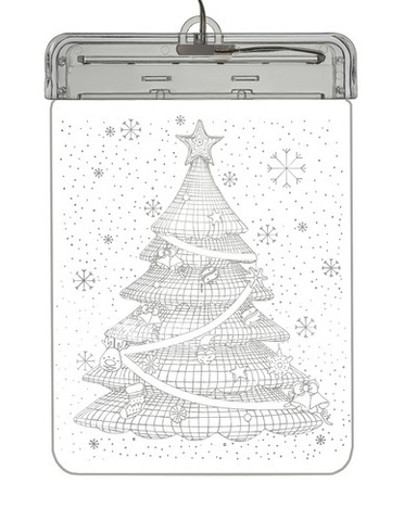 LED 3D stained glass - Christmas tree