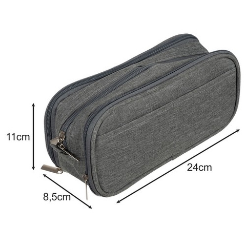 Triple folding pencil case - gray Maaleo 24512