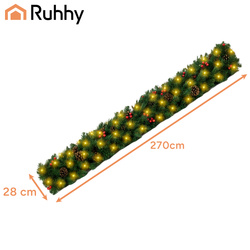 Christmas tree garland 2.7m HQ with lights Ruhhy 22325
