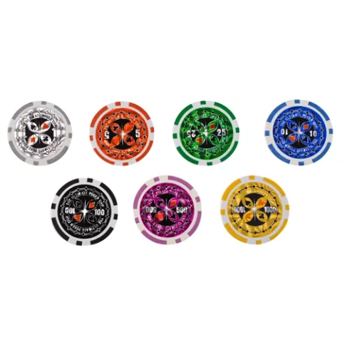 Poker - Set mit 500 Chips im Koffer HQ 23529