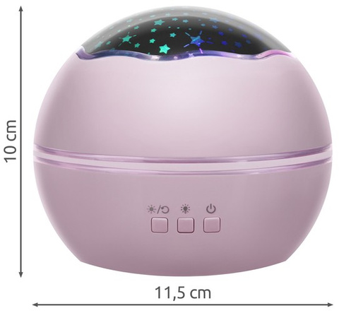 Night light with projector - pink LP16859