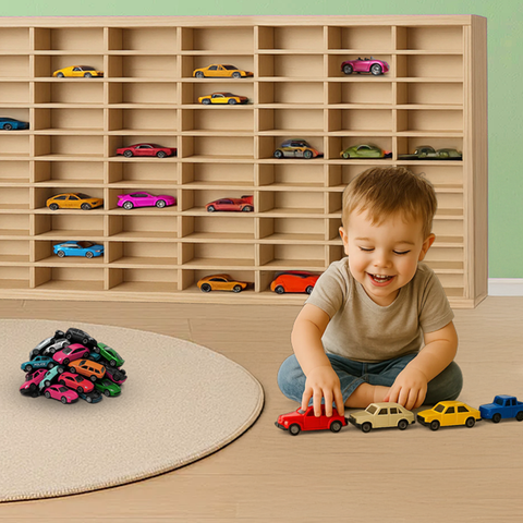 Wooden shelf for cars - Kruzzel 26582 truck