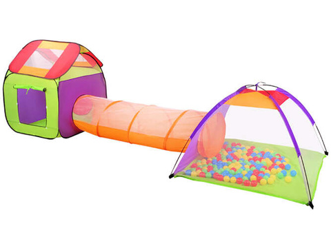 Tente enfant HOME + tunnel + 200 balles