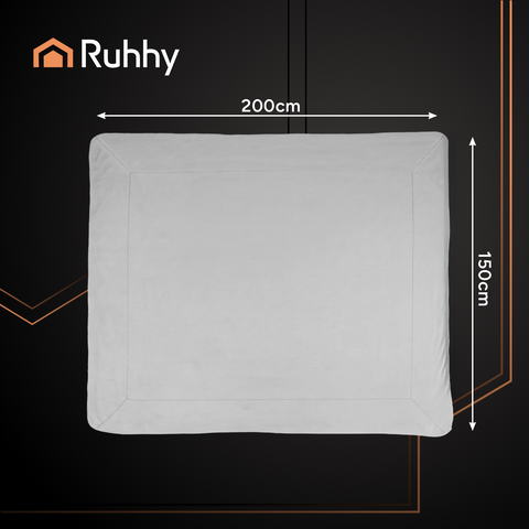 Couverture double face 150x200cm gris clair Ruhhy 26293