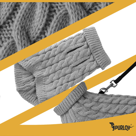 Vêtements pour chien/chat taille M gris Purlov 26217