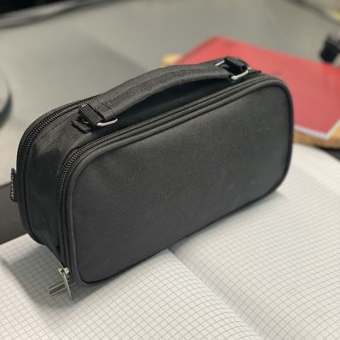 Double extendable pencil case - black Maaleo 24516