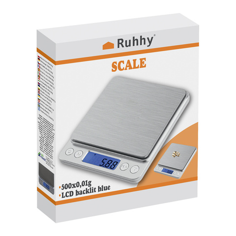 Kitchen scale 500x0.01g Ruhhy 19899