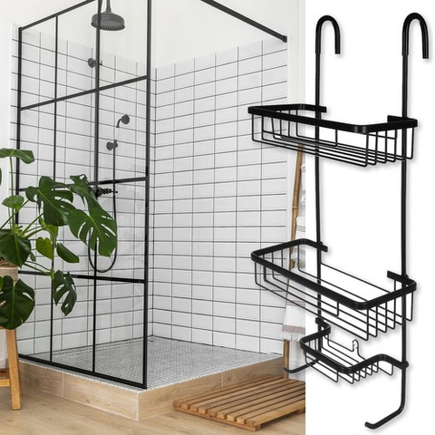 Hanging shower shelf - black