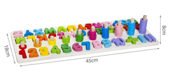 Wooden alphabet and numbers puzzle