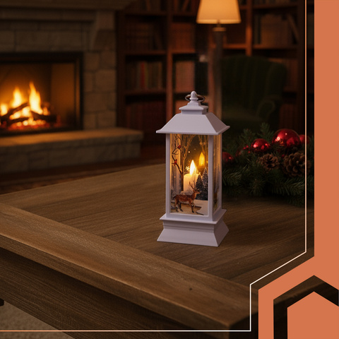 White LED Christmas Lantern Ruhhy 26753