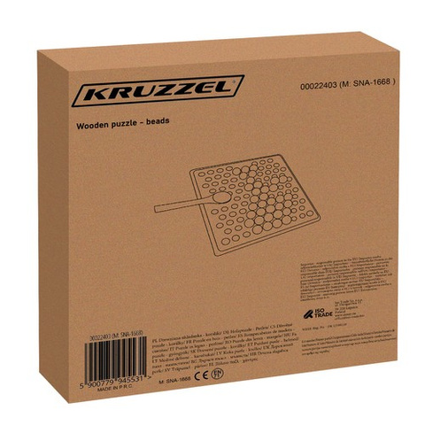 Puzzle z dřevěných korálků 22403