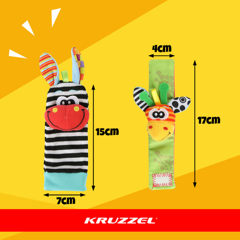 Kūdikių barškučiai - 4 vnt. rinkinys Kruzzel 25068