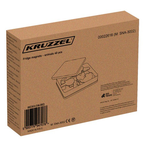 Magnety na ledničku - zvířátka 40 ks 22616