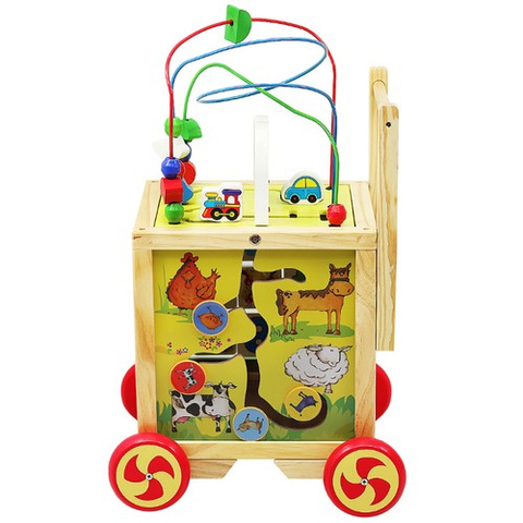 Wooden pusher - Educational cube 22606