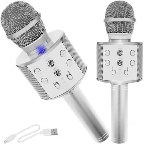 Microphone karaoké - argent Izoxis 22188