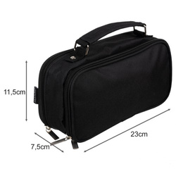 Double extendable pencil case - black Maaleo 24516