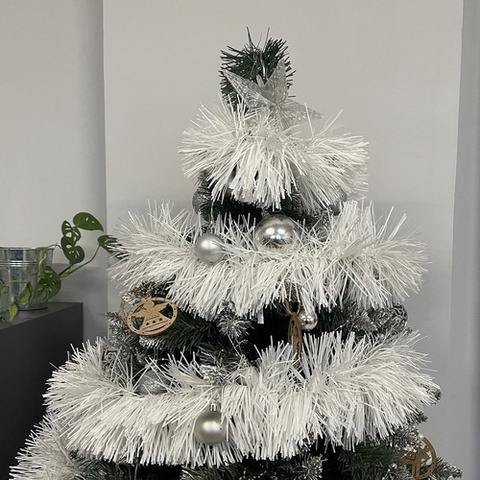 Guirlande de sapin de Noël - blanche 6m Ruhhy 22307