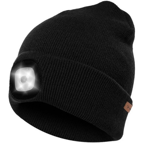 Bonnet d&#39;hiver avec lampe de poche - noir Trizand 22663