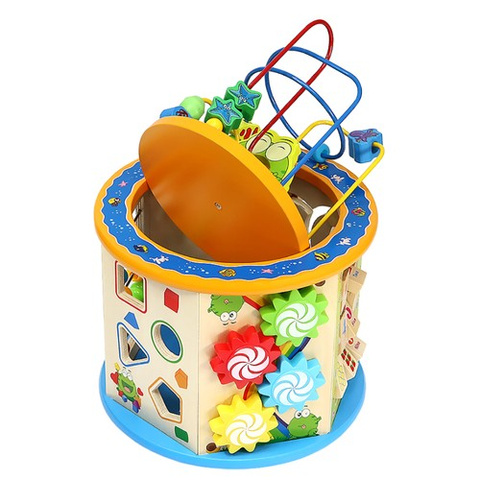 Wooden educational cube 22429