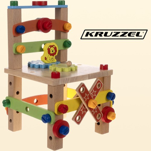 Kruzzel 22506 chaise d&#39;assemblage en bois