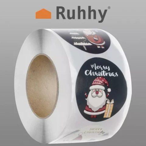 Autocollants de Noël - rouleau de 500 pcs. Ruhy 22328