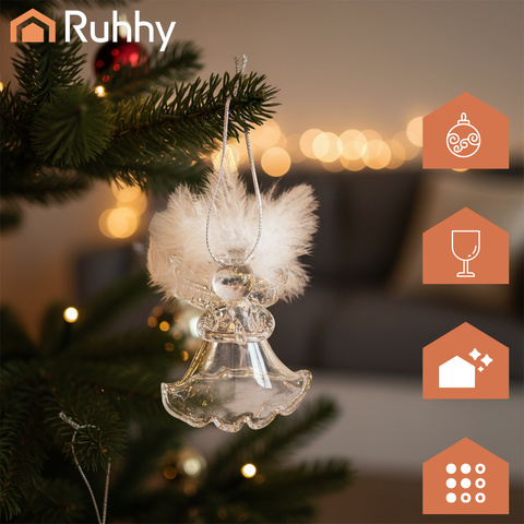 Transparent baubles - angels 6 pcs. Ruhhy 22497