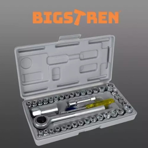 Socket wrench set - 40 pcs. Bigstreen 19168