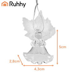 Boules transparentes - anges, 6 pcs. Ruhy 22497