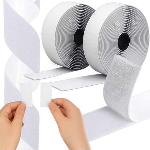 Selbstklebendes Klettband weiß 5m x 2,5cm Ruhhy 25999