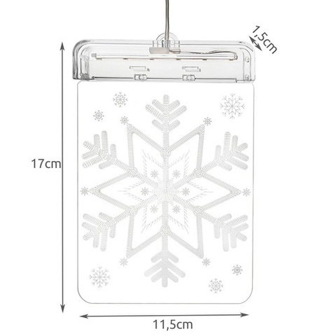 3D-LED-Buntglasfenster - Schneeflocke
