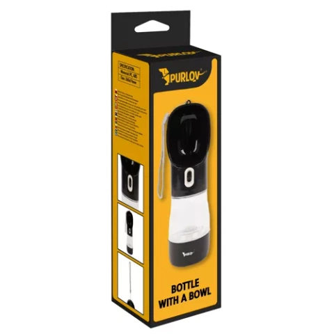 Bottle/bottle with bowl for dog Purlov 21033