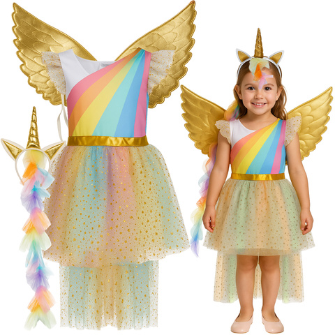 Costume de licorne 3 pièces 122-128 cm Kruzzel 26675