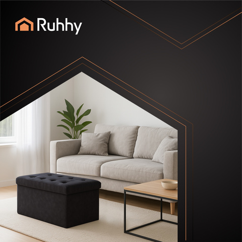 Пуф из серого бархата 76x38x38 см Ruhhy 26130