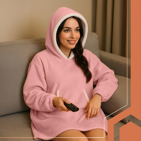 XXL sweatshirt - pink blanket Ruhhy 26144