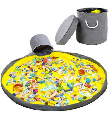 Panier pour jouets/blocs avec tapis Kruzzel 19556