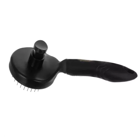 Self-cleaning fur brush