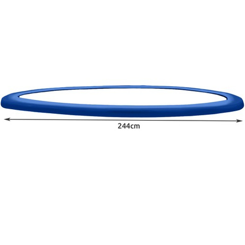 Housse à ressorts pour trampoline de 244 cm - bleue