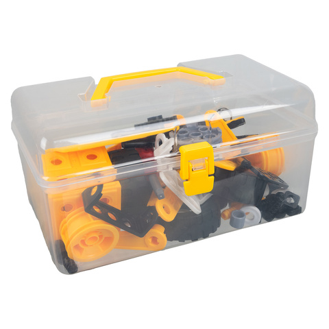 Construction blocks - vehicles 100 pieces ISO TRADE