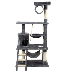 Cat tree 141cm gray Purlov 21713