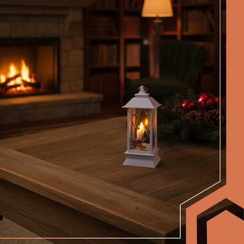 Lanterne de Noël à LED blanche Ruhhy 26753