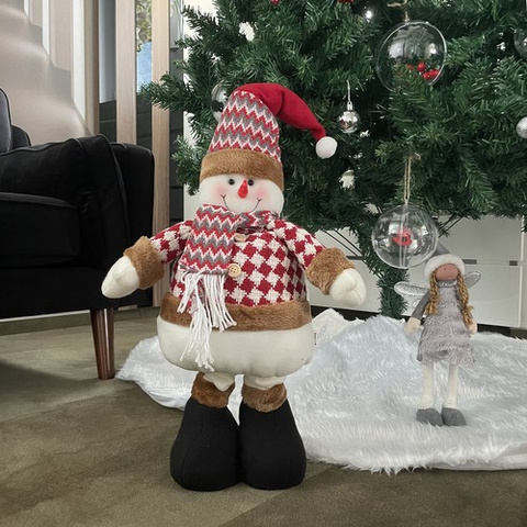 Bonhomme de neige de Noël - télescopique 105cm Ruhhy 22341 