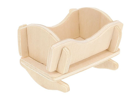 Set of wooden doll furniture, 34 pieces