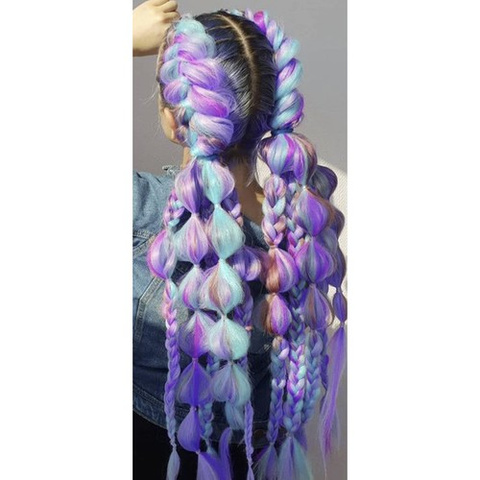 Synthetic hair ombre blue/purple Soulima 21366