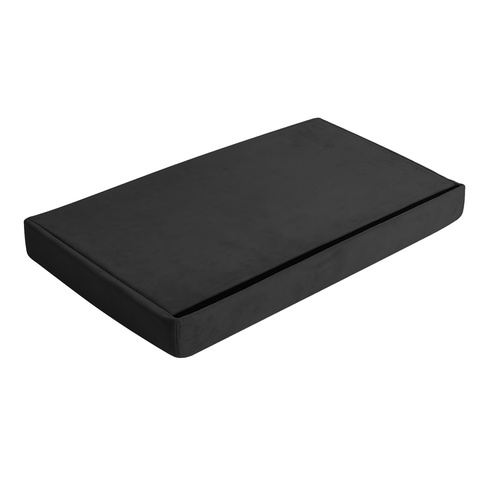Juodas aksominis pufas 60x30x30 cm Ruhhy 25995