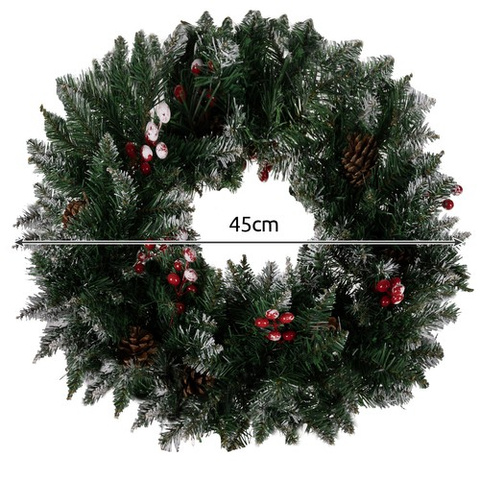 Couronne de Noël enneigée Ruhhy 22302