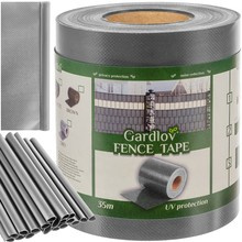 Fencing tape 19cmx35m 630g/m2 gray 23704