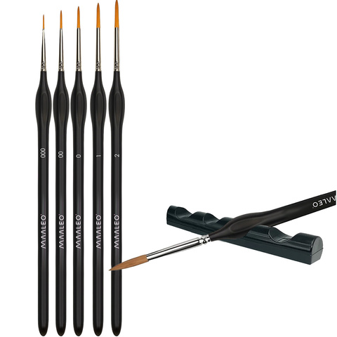 Pinceaux 5 pièces avec support Maaleo 26119