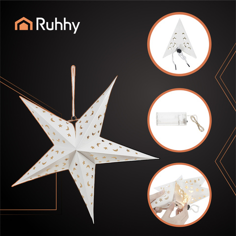 3D LED hvězda - 60cm Ruhhy 20076