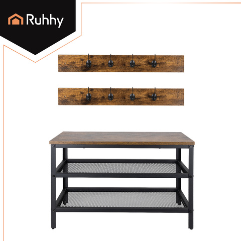 Étagère à chaussures avec cintre 73 cm Ruhhy 27037