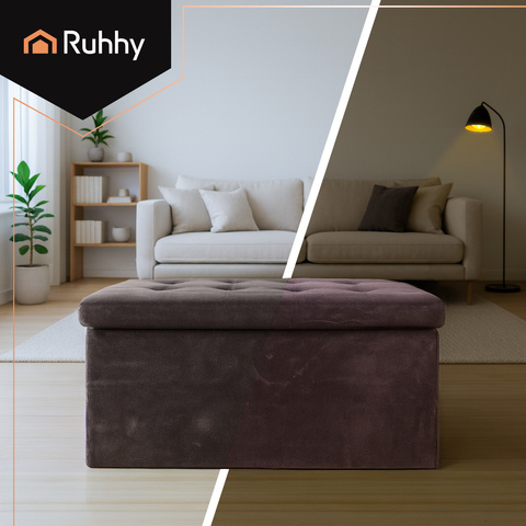 Šedý sametový puf 76x38x38cm Ruhhy 26130